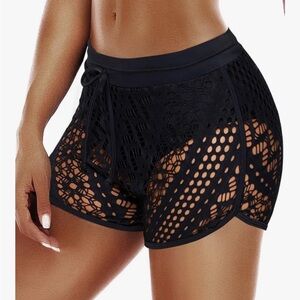 Black Lace Women's Shorts Size L